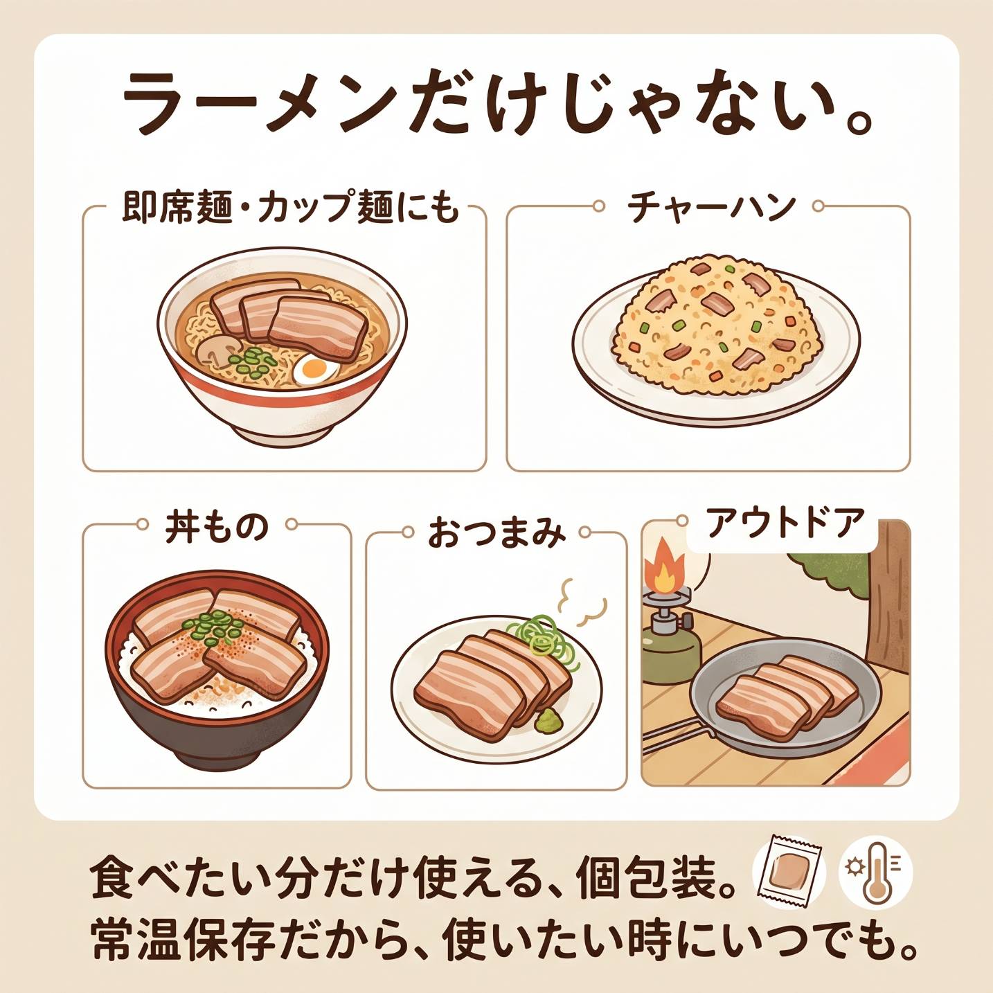 レトルト個包装チャーシュー中厚切り380g LP画像 4