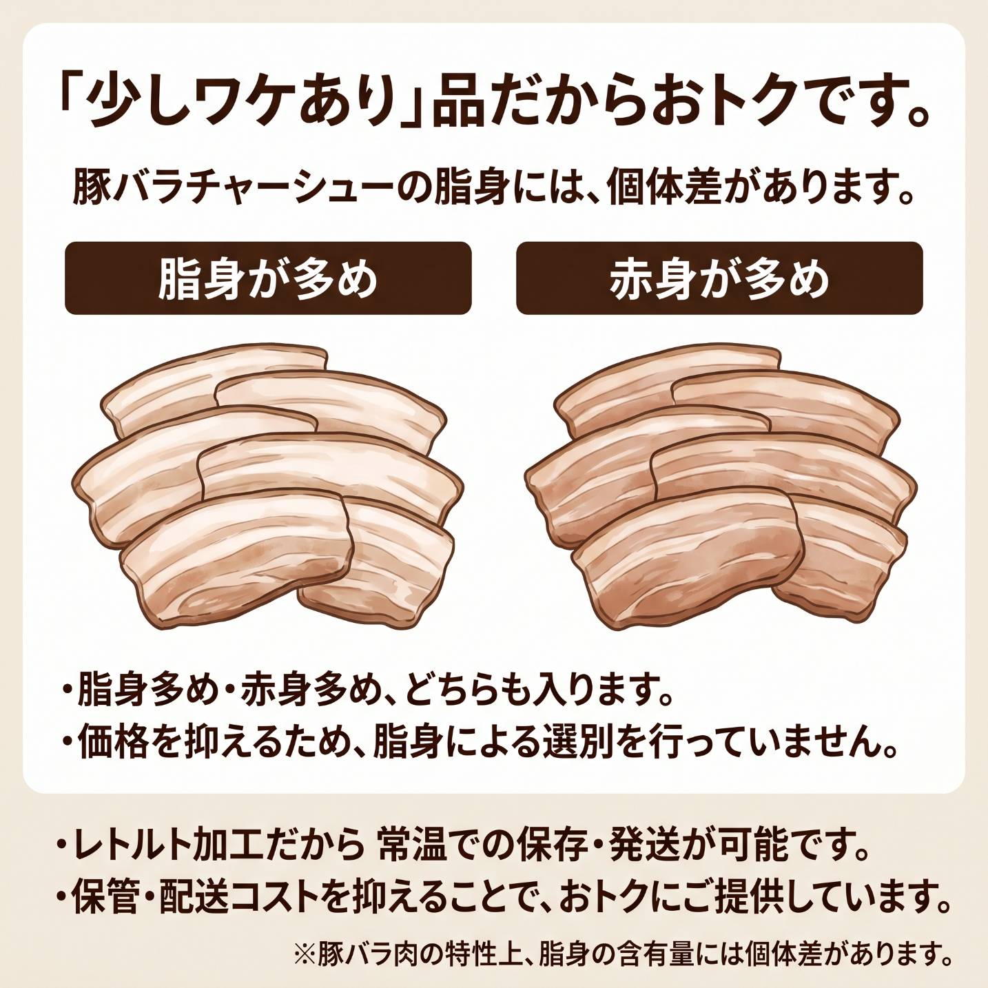 レトルト個包装チャーシュー中厚切り380g LP画像 6